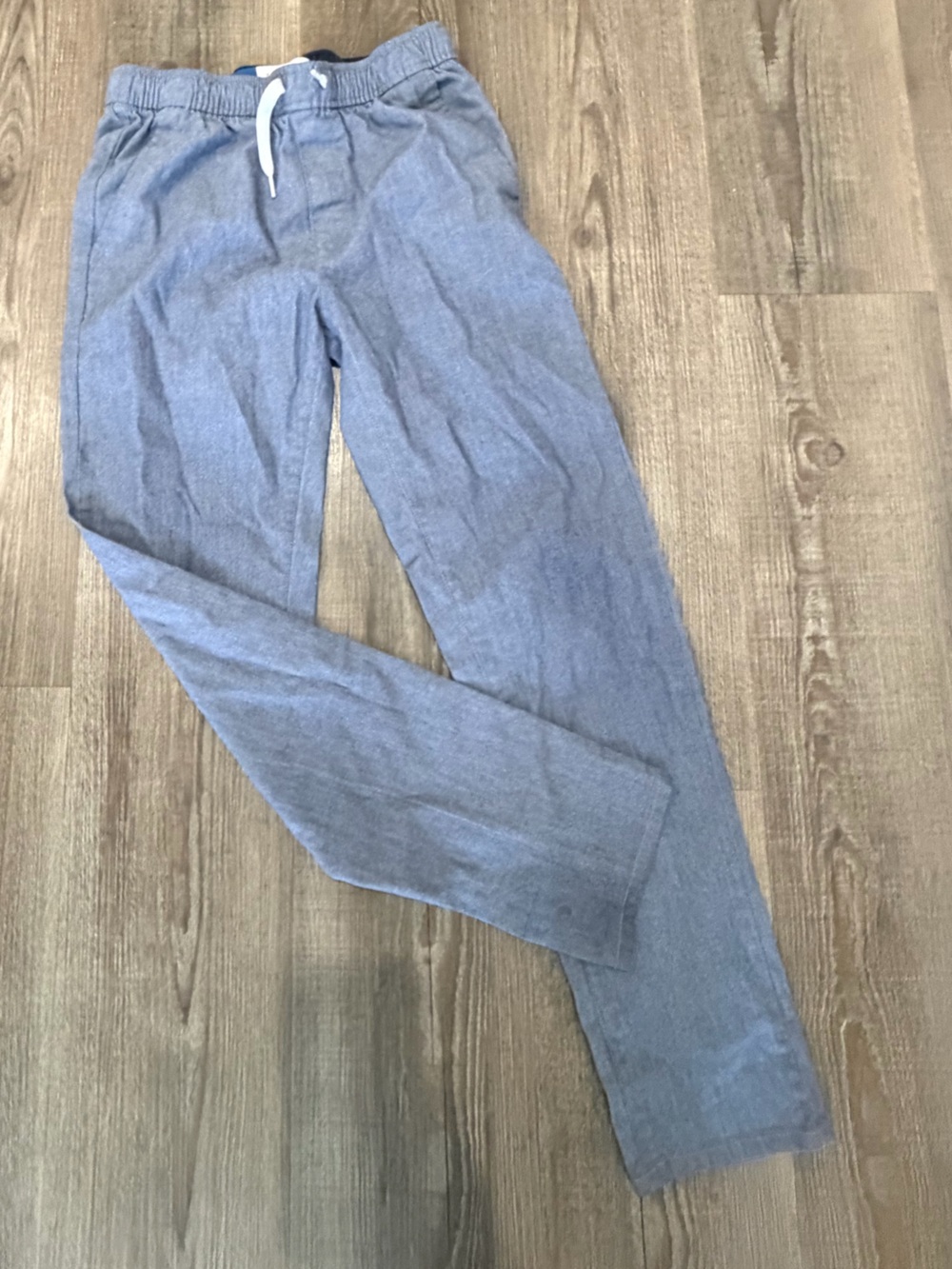 Old Navy boys Heathered Blue Drawstring casual pants size 14/16